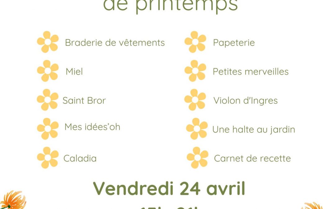 Marché de printemps et grande braderie – 24 avril