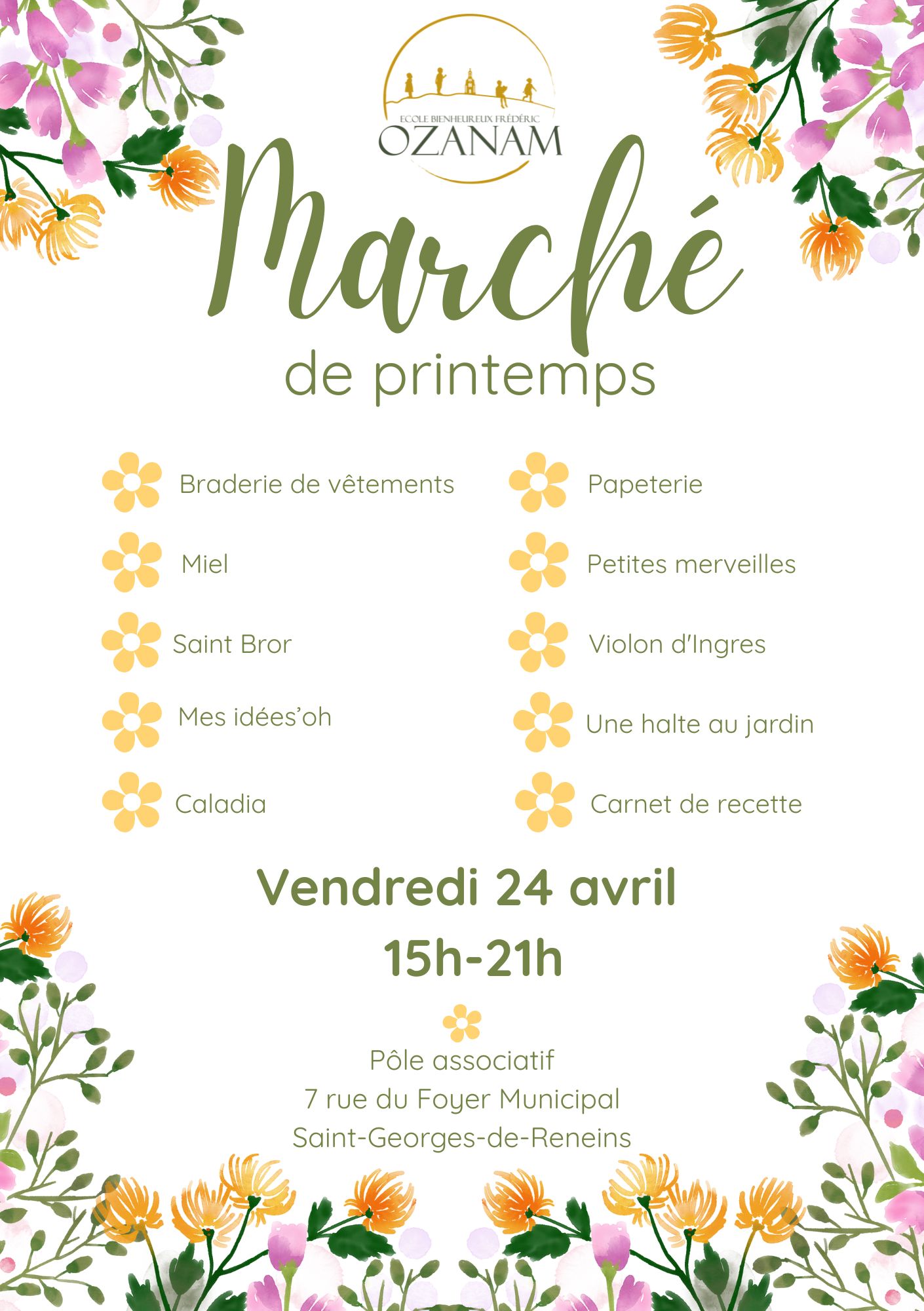 Marché de printemps et grande braderie – 24 avril
