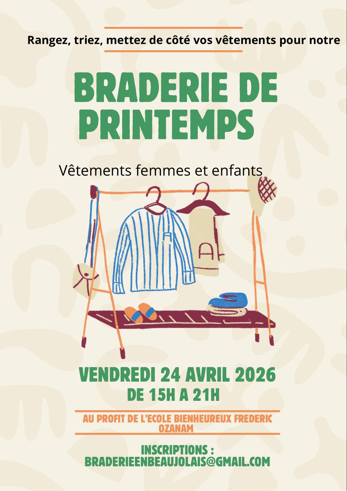Marché de printemps, grande Braderie – 24 avril